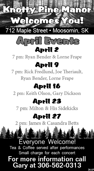Knotty Pine Manor April Events